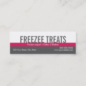 フローズンヨーグルトのロイヤリティの細い名刺 ロイヤリティカード (裏面)