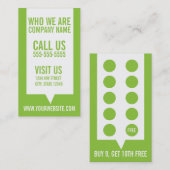 フローズンヨーグルトの顧客のロイヤリティの名刺 ロイヤリティカード (正面/裏面)