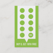 フローズンヨーグルトの顧客のロイヤリティの名刺 ロイヤリティカード (裏面)