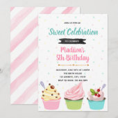 フローズンヨーグルトパーティーの招待状 招待状 (正面/裏面)