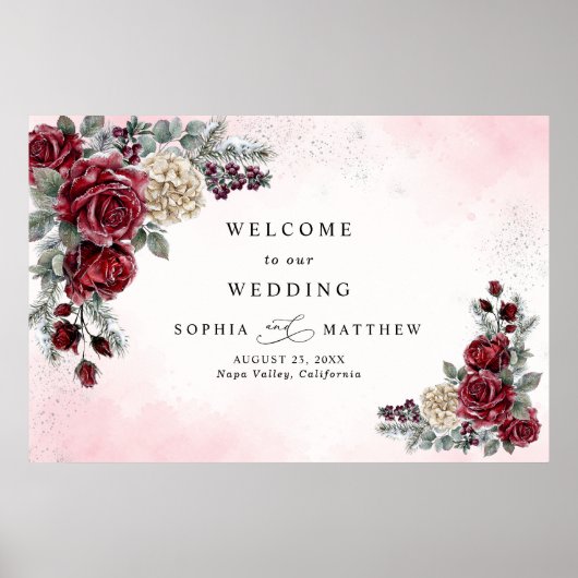 フローズンローズの冬の結婚式 ポスター (正面)