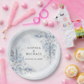 フローズン ホワイト ベリーズ 冬の結婚式 ペーパープレート (パーティー)