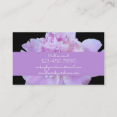 フローソンスピンクパープルフラワークラシックズブラック 名刺 (裏面)