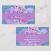 フローソンスピンクパープルフラワークラシックズブルー 名刺 (正面/裏面)