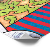 フローター – Vaporwave抽象芸術超現実主義アート ポスター (角)