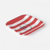 フローチン&トースティンザレイククラブレッドストライプ ペーパープレート (傾斜あり)