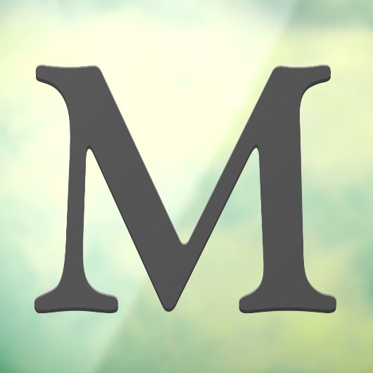 フローティエレガントングダークグレーカスタムモノグラムイニシャル ウィンドウサイン (シート3)