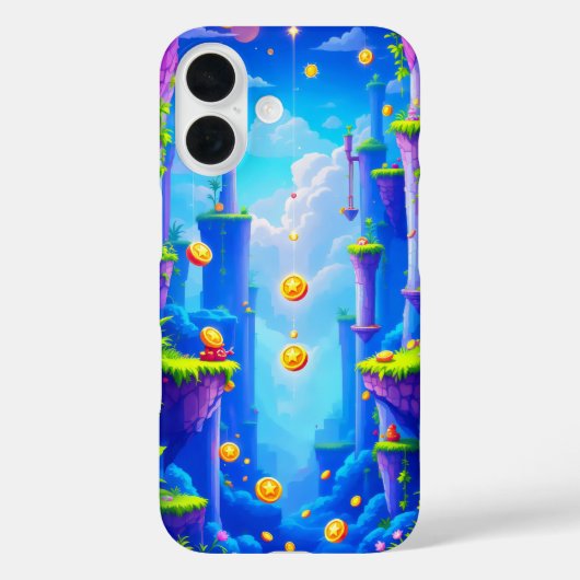 フローティカラフルングプラットフォームのコインを持つピクセル世界 Case-Mate iPhoneケース (裏面)