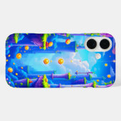 フローティカラフルングプラットフォームのコインを持つピクセル世界 Case-Mate iPhoneケース (裏面 (横))
