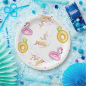 フローティプールパーティー誕生日パーティー紙プレート ペーパープレート (パーティー)