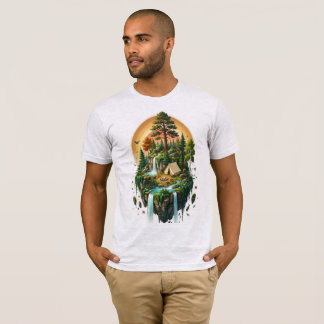 フローティングアイランド キャンプ 滝の森のTシャツ Tシャツ