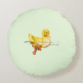 フローティングイエローアクリングラウンドピロー – あなたの色 ラウンドクッション (裏面)