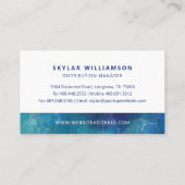 フローティングウーマンブルーウォーターリップルプール&スパ 名刺 (裏面)