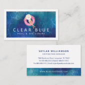 フローティングウーマンブルーウォーターリップルプール&スパ 名刺 (正面/裏面)