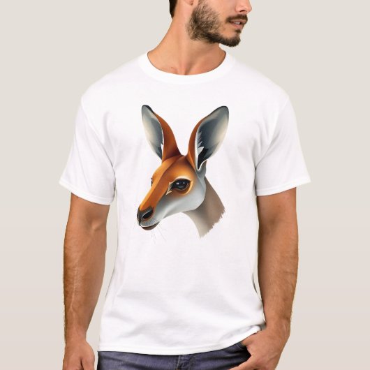 フローティングカンガロ顔アートティー Tシャツ (正面)