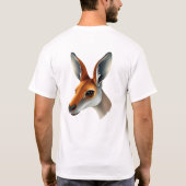 フローティングカンガロ顔アートティー Tシャツ (裏面)