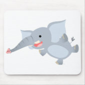 フローティングカートゥーンエレファントマウスパッド マウスパッド (正面)