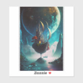 フローティングキャッスルシップファンタジーアートシール シール (シート)