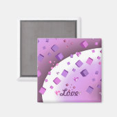 フローティングキューブとハート マグネット (正面/裏面)