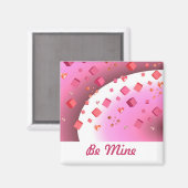 フローティングキューブとバレンタインハート マグネット (正面/裏面)