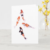 フローティングコイホワイトカード カード (黄色い花)