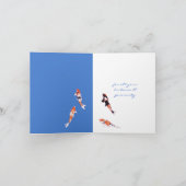 フローティングコイホワイトサンキューノートカード サンキューカード (内部)