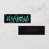 フローティングサロンメイクアップ爪、 ネイルまつげ スキニー名刺 (正面/裏面)