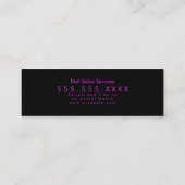 フローティングサロンメイクアップ爪、 ネイルまつげ スキニー名刺 (裏面)