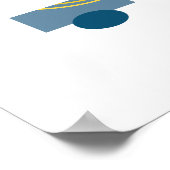 フローティングサークル5抽象芸術アート ポスター (角)