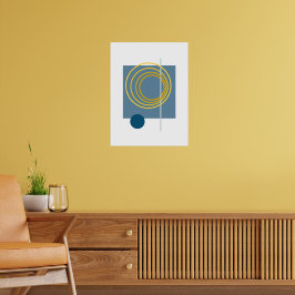 フローティングサークル5抽象芸術アート ポスター