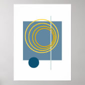 フローティングサークル5抽象芸術アート ポスター (正面)