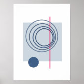 フローティングサークル5抽象芸術アート ポスター (正面)