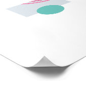 フローティングサークル5抽象芸術アート ポスター (角)