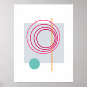 フローティングサークル5抽象芸術アート ポスター (正面)