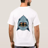 フローティングシャーク顔アートティー Tシャツ (裏面)