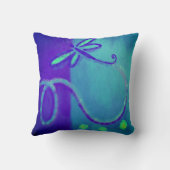 フローティングドラゴンフライ抽象芸術アート クッション (裏面)