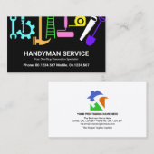 フローティングハンドマン建築ツール請負業者 名刺 (正面/裏面)