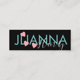 フローティングハートメイクアップサロン爪、 ネイルまつ毛 スキニー名刺