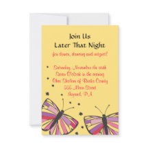 フローティングバタフライバルミツワー披露宴カード