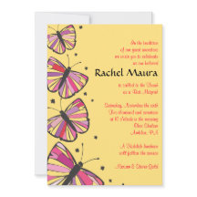 フローティングバタフライバルミツワー招待状