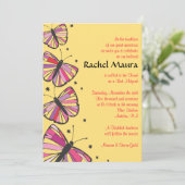 フローティングバタフライバルミツワー招待状 招待状 (スタンド正面)