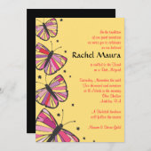 フローティングバタフライバルミツワー招待状 招待状 (正面/裏面)