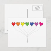 フローティングバルーンハート葉書 ポストカード (正面/裏面)