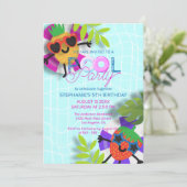 フローティングパイナップルとストロベリープールパーティー 招待状 (スタンド正面)