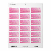 フローティングピンクバレンタインハート ラベル (フルシート)