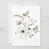 フローティングフラワー開花ブライダルシャワー招待 招待状 (裏面)