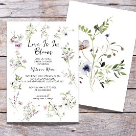 フローティングフラワー開花ブライダルシャワー招待 招待状