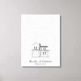 フローティングホーム指紋認証ゲストブック キャンバスプリント