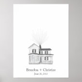 フローティングホーム指紋認証ゲストブック ポスター (正面)