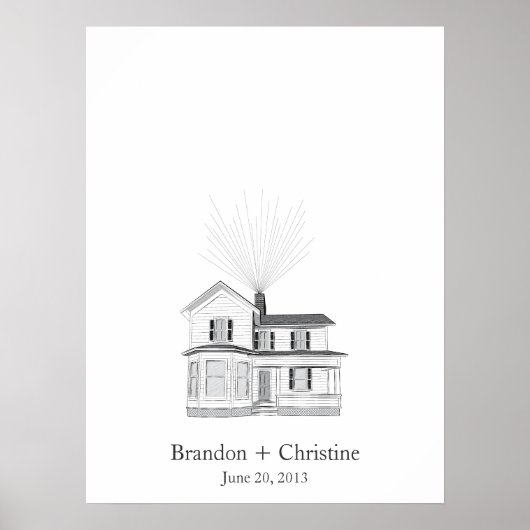 フローティングホーム指紋認証ゲストブック ポスター (正面)